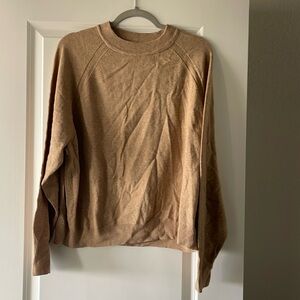 A New Day crew neck tan super soft light sweater